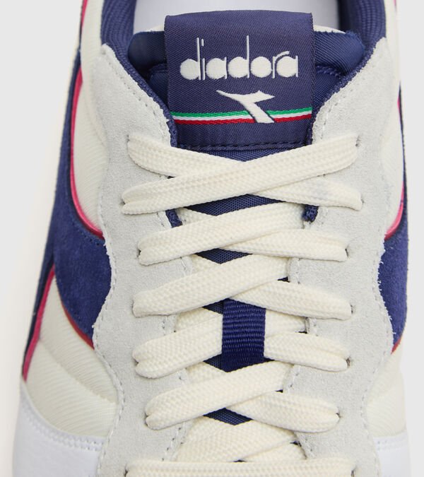 White / Grey / Blue Men's Diadora Camaro Icona Sneakers | NZ-402563