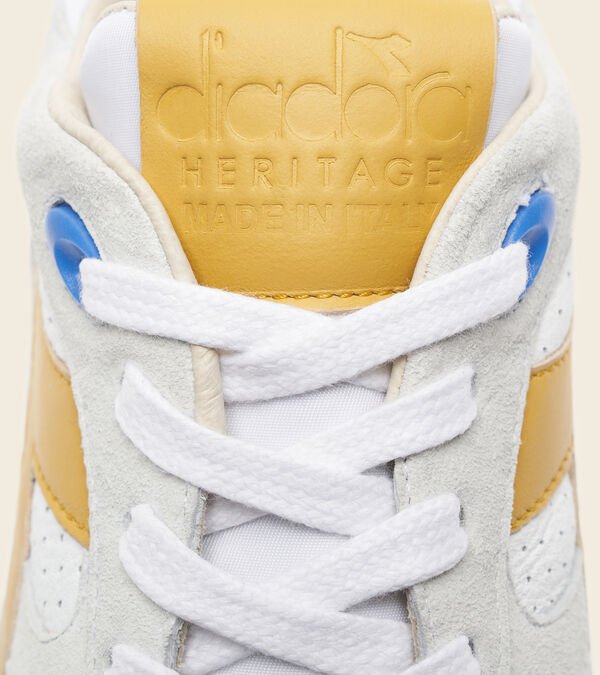 White / Grey / Blue Men's Diadora Eclipse Italia Heritage Shoes | NZ-478536