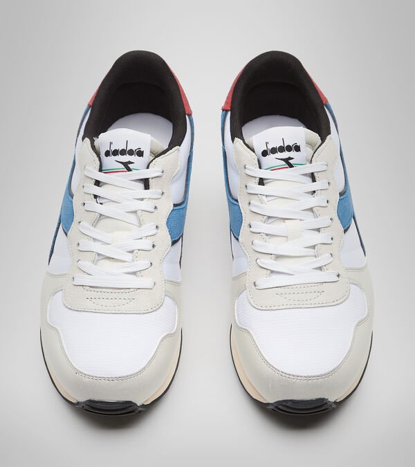 White / Grey / Blue Women's Diadora Camaro Icona Sneakers | NZ-261359