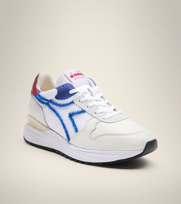 White / Grey / Blue Women's Diadora Venus Logo Embroidery Sw Heritage Shoes | NZ-243869