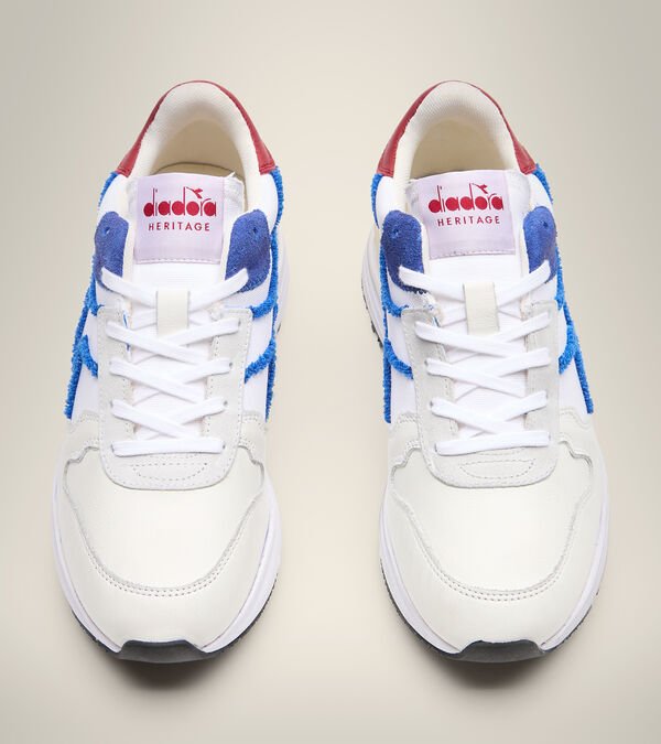 White / Grey / Blue Women's Diadora Venus Logo Embroidery Sw Heritage Shoes | NZ-243869