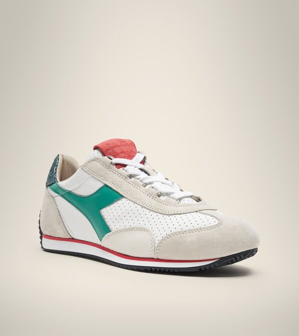 White / Grey / Green Men's Diadora Equipe Italia Heritage Shoes | NZ-174625