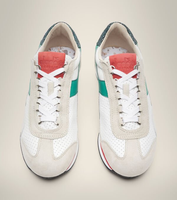 White / Grey / Green Men's Diadora Equipe Italia Heritage Shoes | NZ-174625