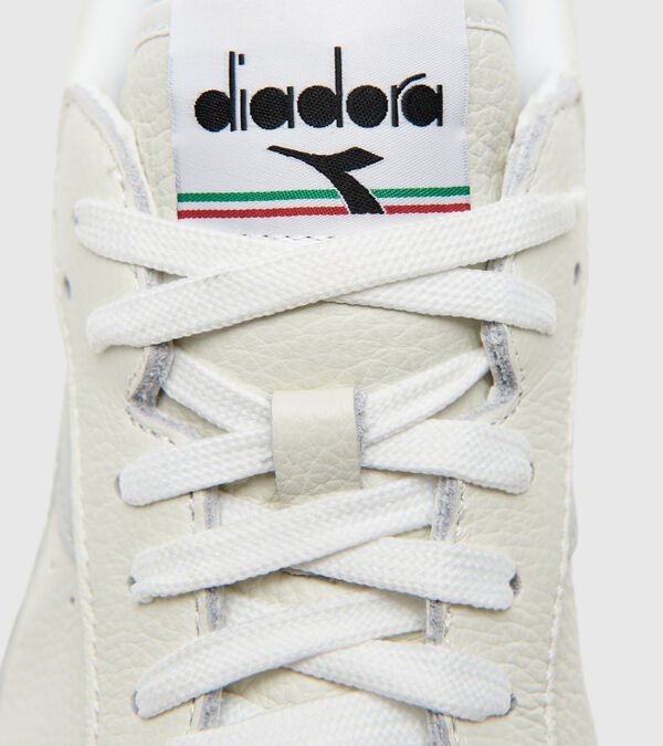 White / Grey / Green Women's Diadora Game L Low Waxed Sneakers | NZ-987304