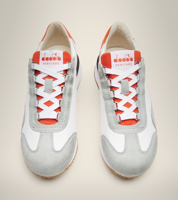 White / Grey / Red Women's Diadora Equipe Mad Heritage Shoes | NZ-658347