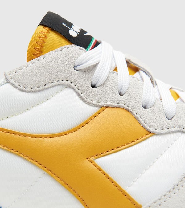 White / Grey / Yellow Women's Diadora Camaro Sneakers | NZ-568924