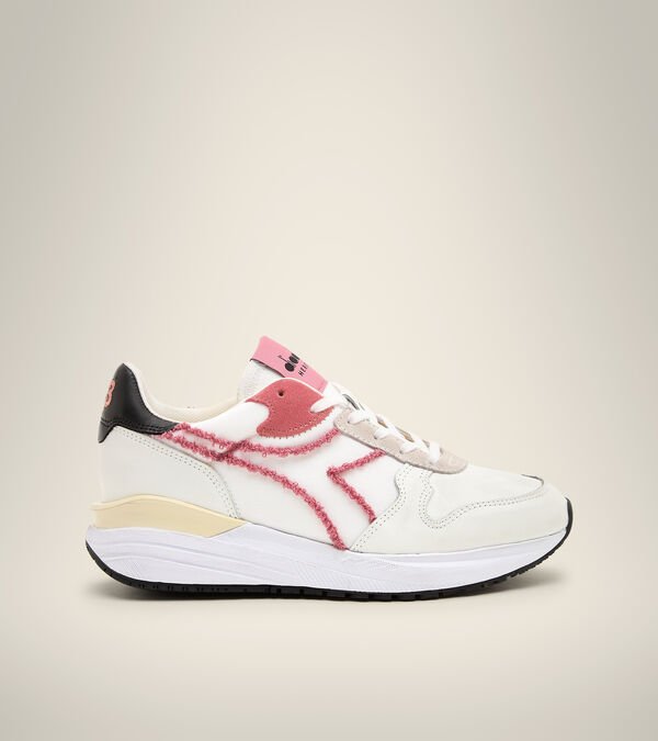 White / Pink Women\'s Diadora Venus Logo Embroidery Sw Heritage Shoes | NZ-487962